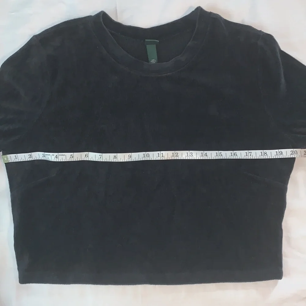 Wild Fable Velour Ribbed Crop Long Sleeve Top XXL - Picture 4 of 6